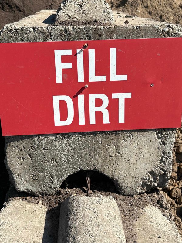 Yard sign for Fill Dirt