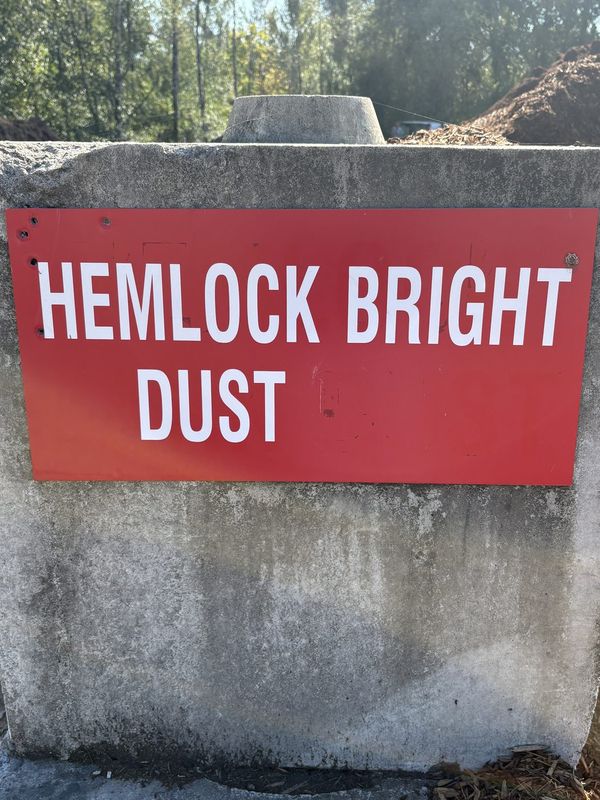 Yard sign for Hemlock Bright Dust