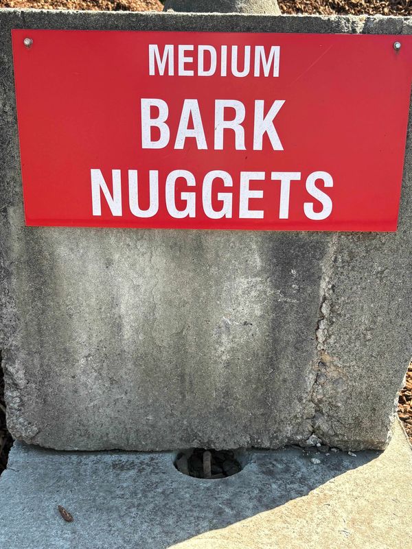 Yard sign for Medium Bark Nuggets
