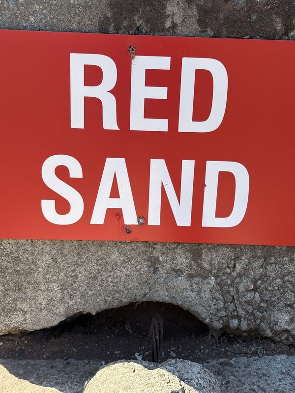 Yard sign for Red Sand