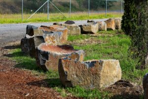 Yard sign for Rock Bird Baths
